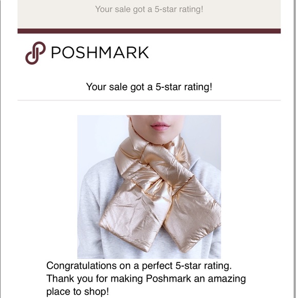 NECK WARMER Puffer Scarf - Rose Gold - Picture 3 of 9